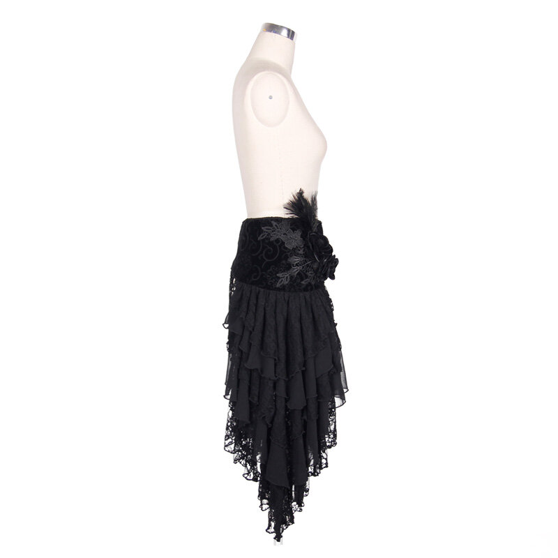 D.f gótico steampunk cinto feminino padrão gótico alta qualidade cintos para mulheres preto emagrecimento borlas cinto de cintura com pena