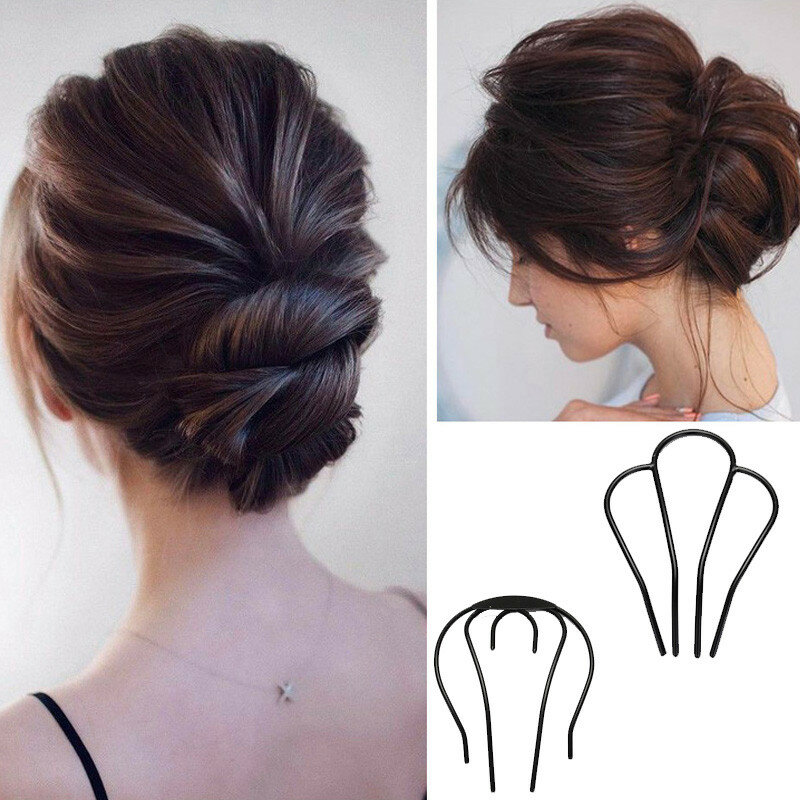 U Shape Hair Twist Styling Clip For Women Simple Wild Magic Hair Bun Maker DIY Hair Braiding Tool Hair Accessories