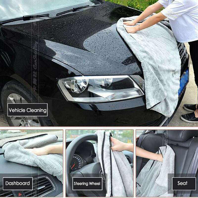 100X40cm Auto Waschen Handtuch Mikrofaser Auto Reinigung Trocknen Tuch Auto Waschen Handtücher Säumen Auto Pflege Detaillierung Auto Reinigung
