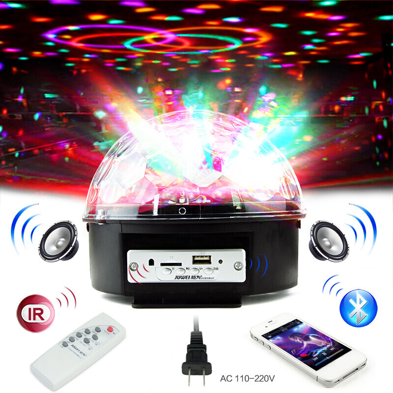 Voice Control Bluetooth MP3 Player Kristall Magic Ball Fernbedienung 6 Farben Digital RGB Disco Kugeln Lichter Bühne Licht