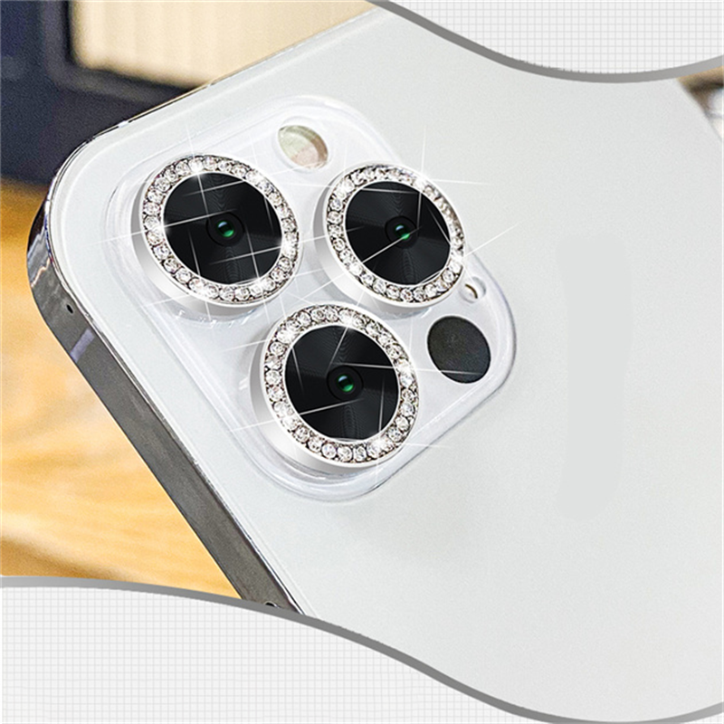 Luxe Glitter Diamond Metalen Ring Lens Sticker Voor Iphone 13 Pro 12 Mini 11 Pro Max Shockproof Camera Protector Film cover Cap