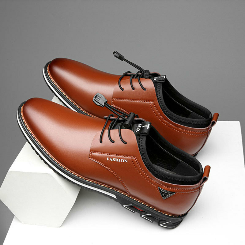 Zapatos de cuero de vaca para hombre, calzado informal británico, cómodo, Formal, 2021