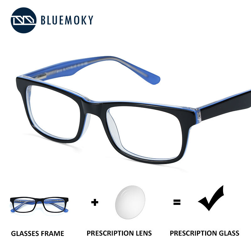 BLUEMOKY Boys Prescription Glasses Progress Prescription Lens Fashion Acetate Glasses Frame Eyewear Glasses Eyeglasses  BT8020