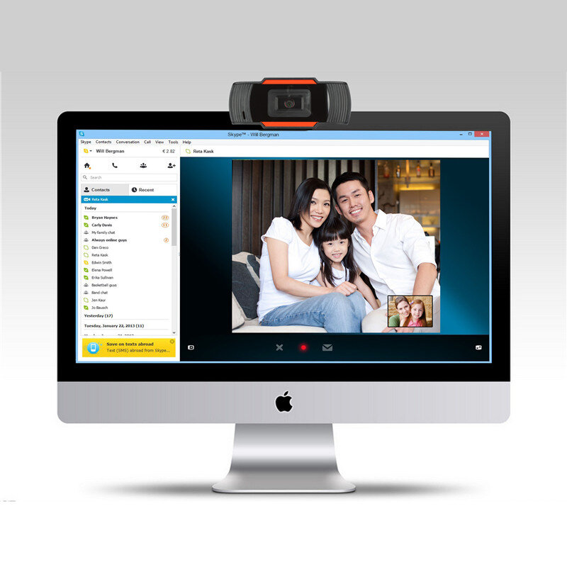 Webcam HD 1080P avec Microphone, caméra rotative pour diffusion en direct, appels vidéo, conférence de travail