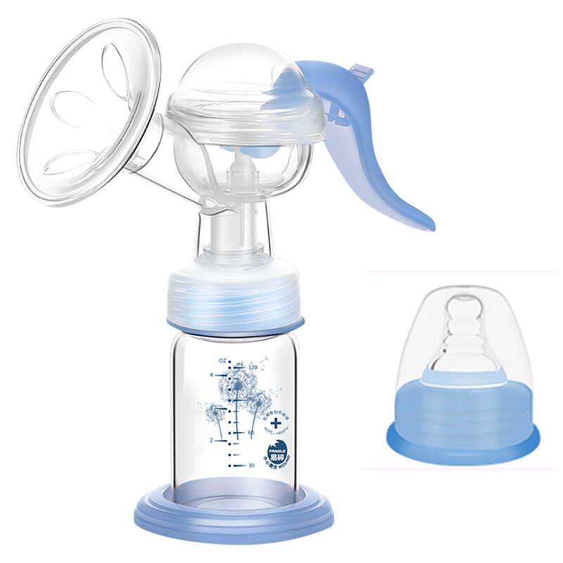 Manual da bomba de mama acessórios de vidro titular do coletor leite materno mamadeira do bebê puerperal amamentação seios bomba