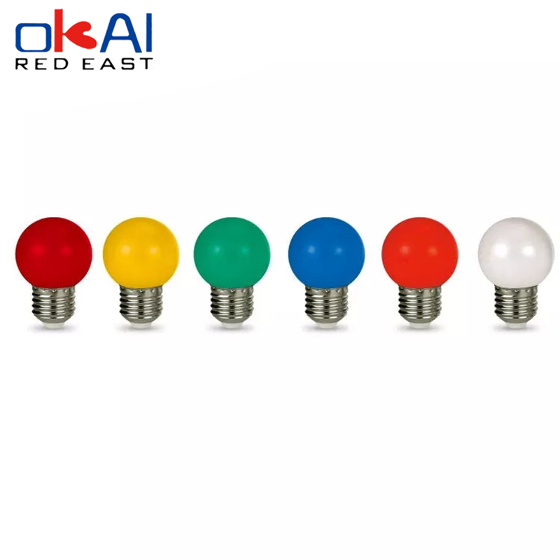 Ampoule LED colorée E27, 10 pièces, puissance réelle, cordon de chapiteau, ampoule sphérique pour salon chambre à coucher, rouge bleu vert, décor Bombilla