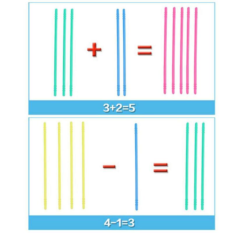 100 pz/set colorati conteggio bastoni aste apprendimento aritmetico educazione giocattolo per bambini Montessori bambino precoce matematica cognizione giocattoli