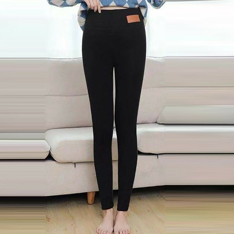 Zimowe damskie legginsy z kaszmiru Super elastyczna Slim ciepłe legginsy wysokiej jakości spodnie grube aksamitne legginsy spodnie Plus Size