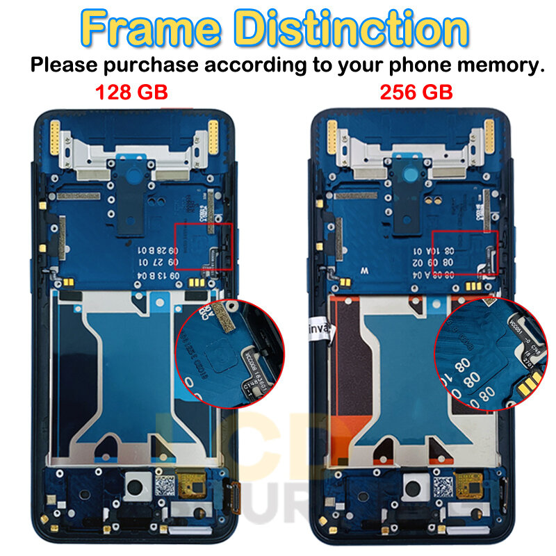 6.42 "OPPO 용 AMOLED LCD OPPO 용 X LCD 디스플레이 터치 스크린 패널 디지타이저 어셈블리 찾기 x 디스플레이 Repalce with Frame
