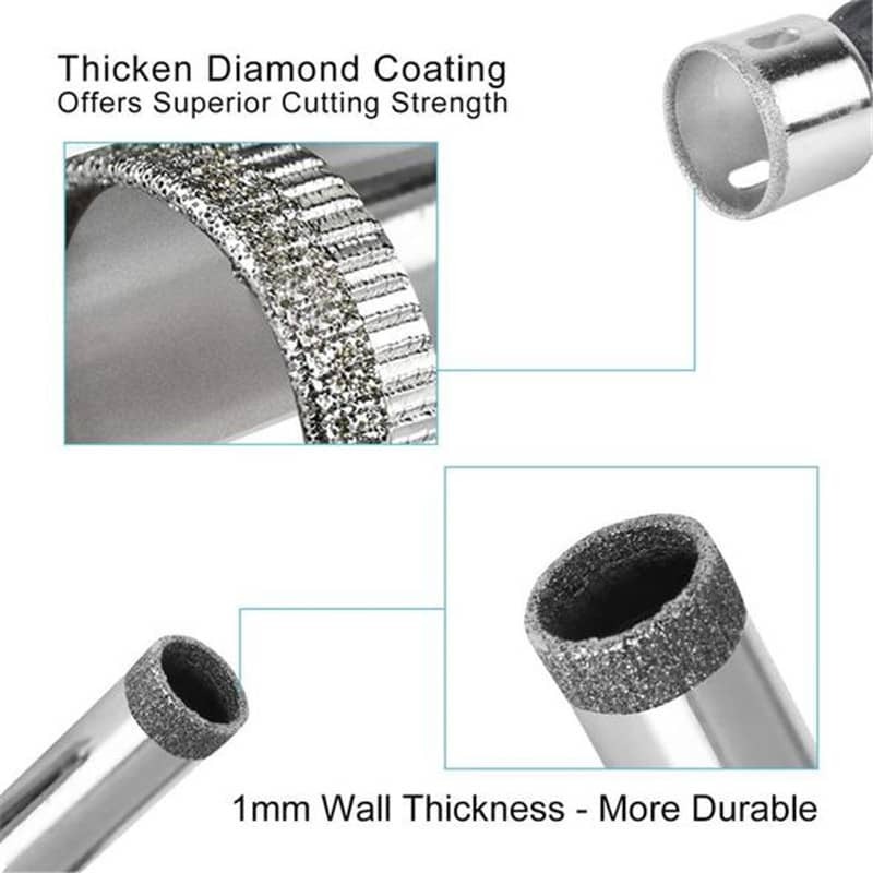 Diamant Boor 3-50Mm Voor Tegel Marmer Glas Keramische Tegel Marmer Hole Boren Bit Set (10Pcs) tool Accessoires