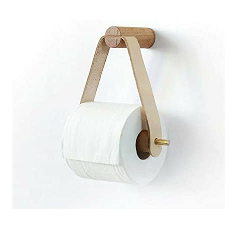 Marco de rollo de madera creativo nórdico, soporte para papel de cocina, accesorios para el baño