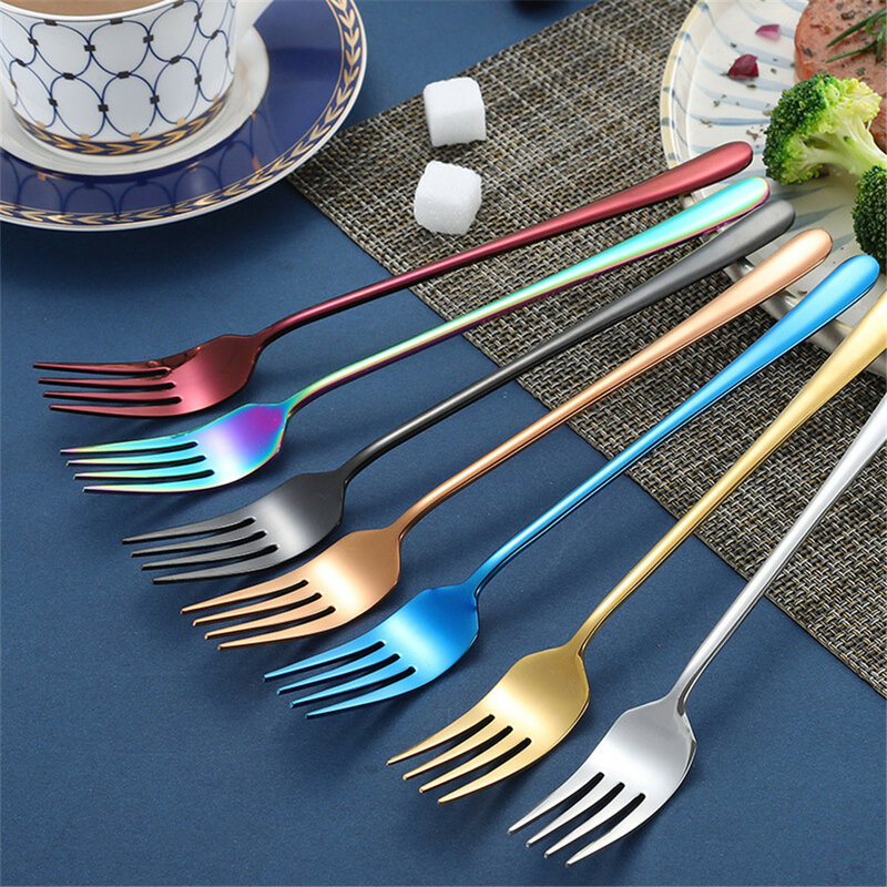 Aço inoxidável colorido louça faca conjunto de jantar talheres garfos colheres casa festa talheres conjunto utensílios cozinha acessórios
