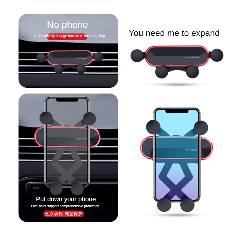 Zwaartekracht Auto Bracket, Auto Houder, Voor Air Vent Clip, mobiele Smartphone Gps Stand Geschikt Voor De Meeste Mobiele Telefoons