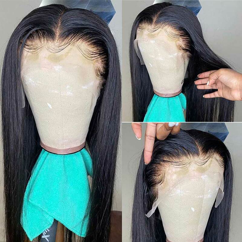 180% brasileiro osso em linha reta peruca do laço do cabelo humano 13x4 perucas frontais transparentes do laço 4x4 perucas do fechamento do laço para a mulher
