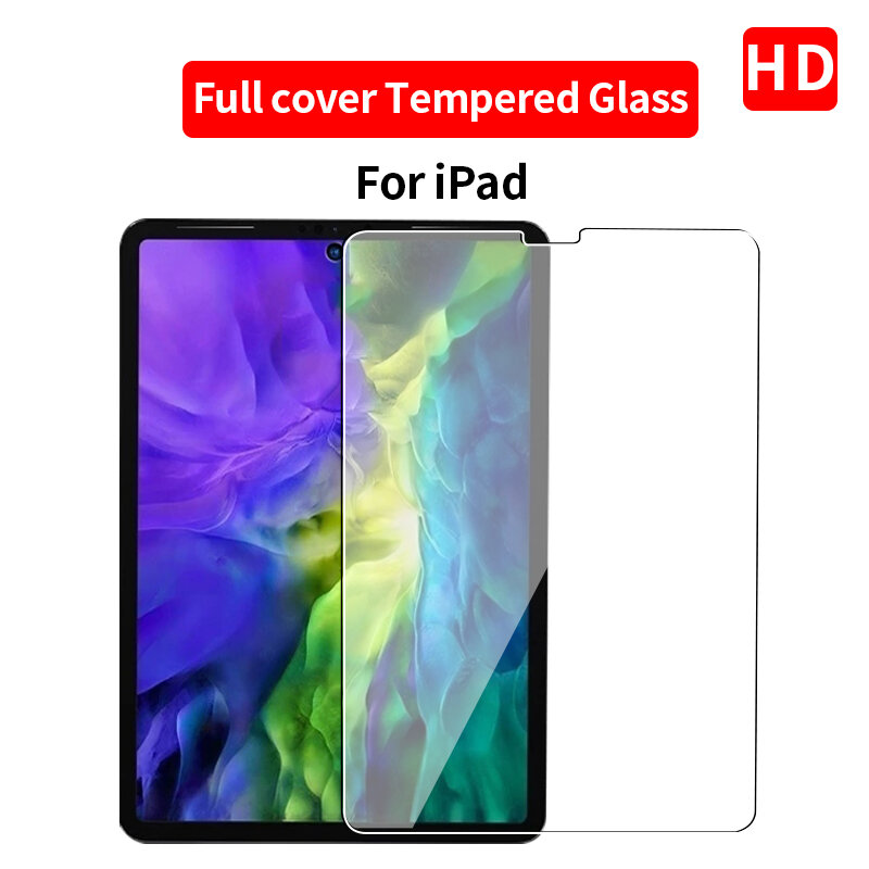 Vidrio templado para iPad 2017, 2018, 9,7, 10,2 mini 5 Protector de pantalla para ipad pro 11 7 aire 4 3 2 1 2020, 10,5 película vidrio protectora