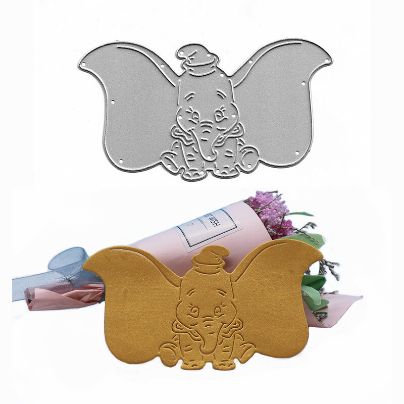 Elephant Metal wykrojniki DIY formy Scrapbooking dekoracja do albumu na zdjęcia szablon do wytłaczania robienie kartek rzemiosło szablon do cięcia zwierząt