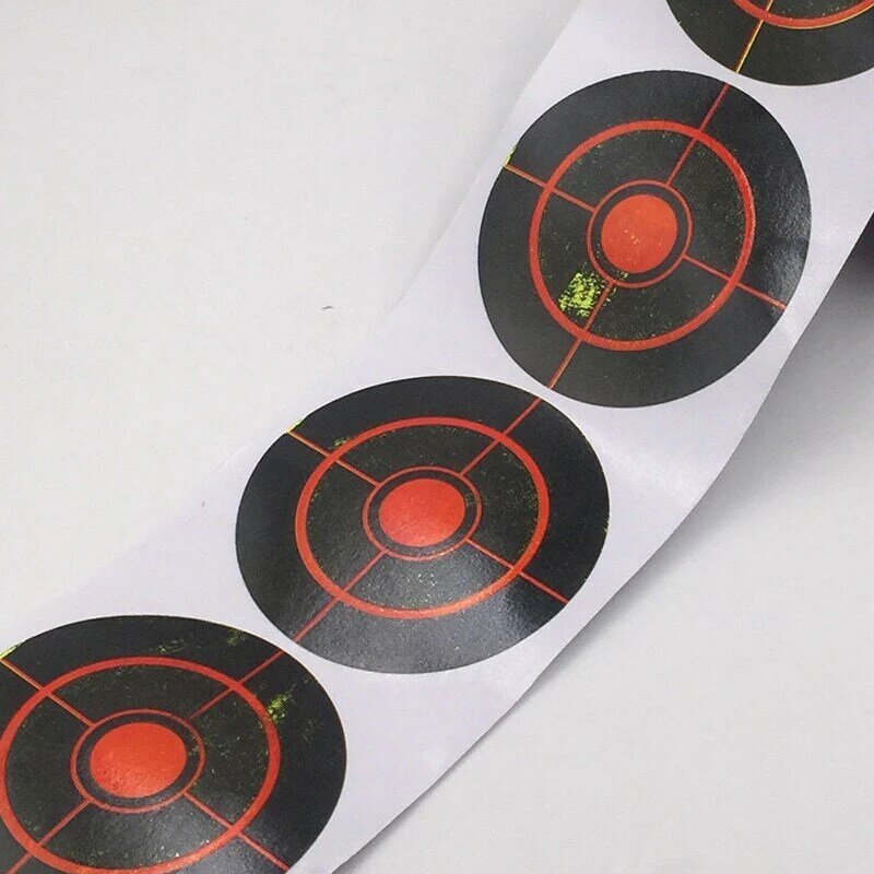 250 pces/rolo diâmetro 7.5 cm diâmetro adesivo splatter alvo tiro prática adesivos conjunto para a prática de tiro indoor ao ar livre