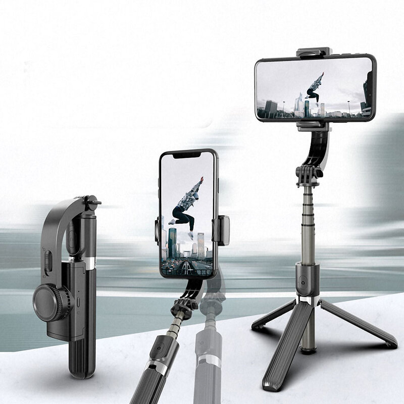 โทรศัพท์มือถือไร้สายบลูทูธ Selfie Stick ขาตั้งกล้อง Anti-Shake มือถือ Balance Stabilizer