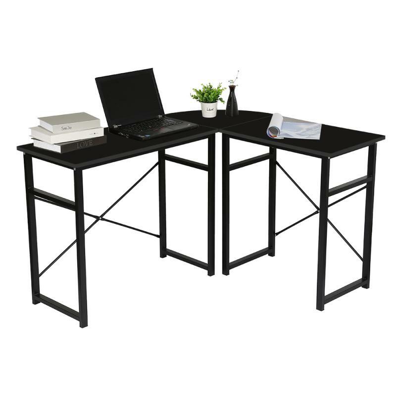 Деревянный письменный стол, современный простой учебный стол, промышленный стиль, складной стол для дома, офиса, стол для ноутбука