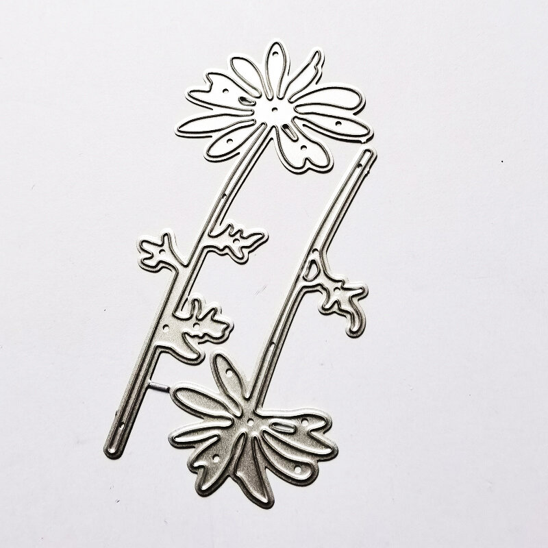 Grite 2 estilos flor dandelion metal aço corte dados estênceis para fazer scrapbooking diy álbum cartões de papel gravando dados