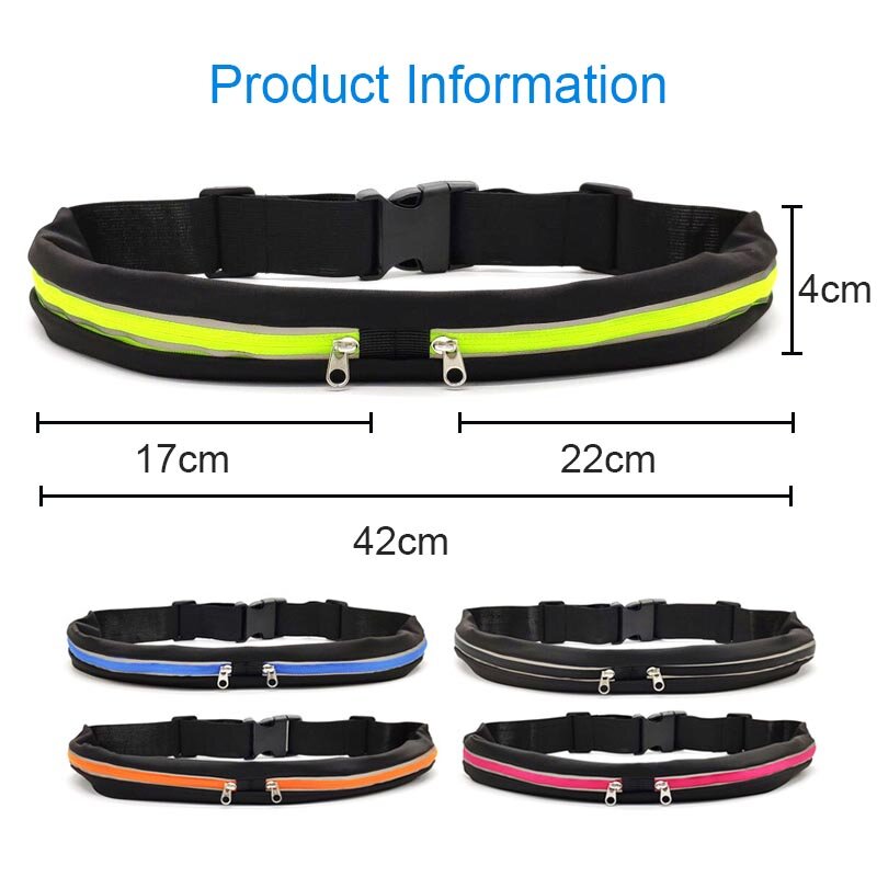 Tourzoo-bolsa impermeable para cinturón, soporte para teléfono, paquete reflectante resistente al agua para correr, gimnasio, ciclismo, Maratón, senderismo