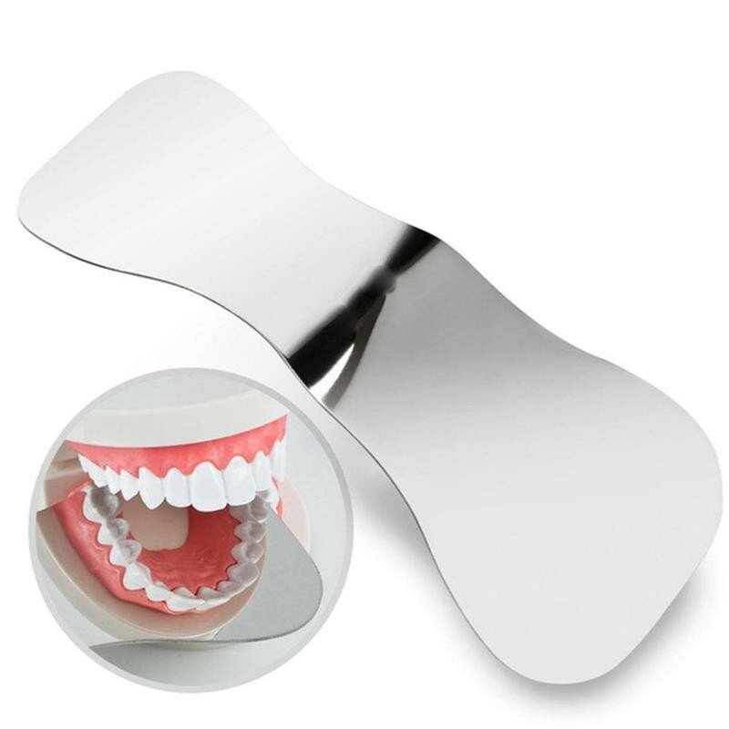 Espejos de dos lados de ortodoncia Dental, Reflector para fotografía Autoclavable, de acero, Oral, Oral, Intra, V2J0