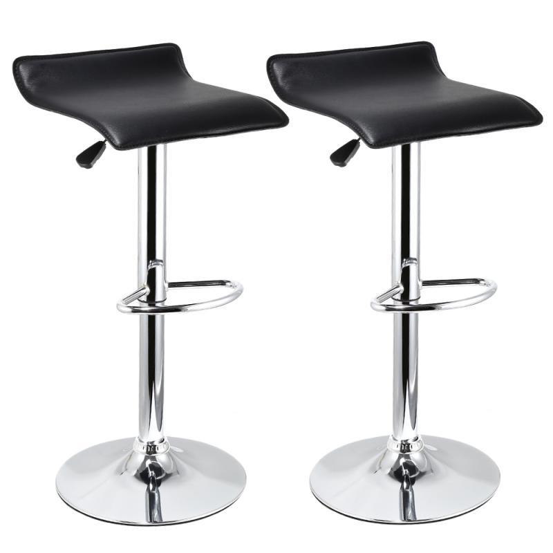 2 pièces/ensemble Simple style européen panneau carré chaises de Bar mode chaise de Bar en cuir souple réglable chaise de cuisine tabourets de Bar HWC
