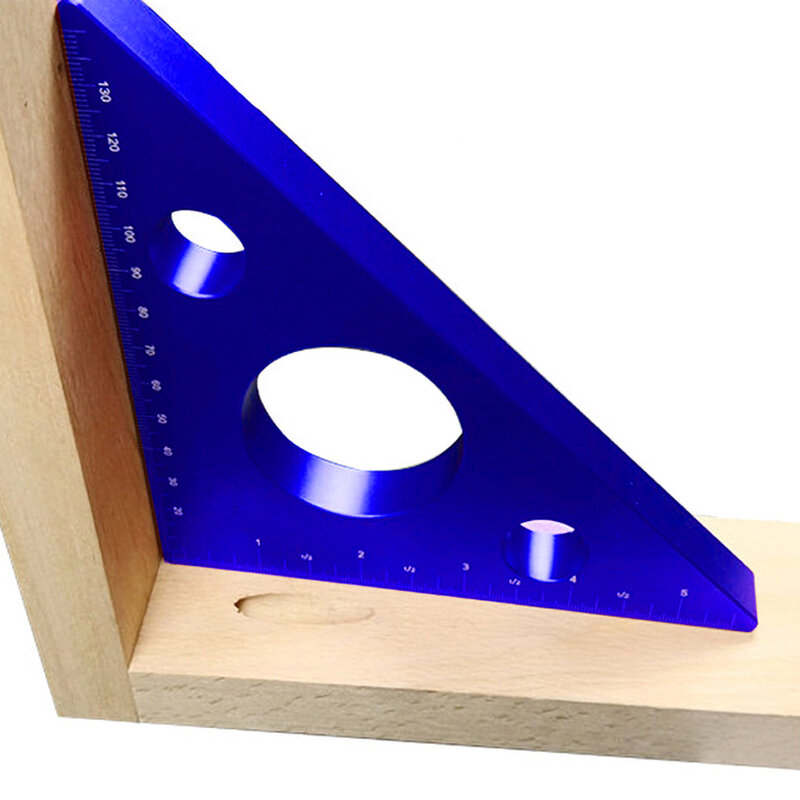 アルミニウム合金直角定規DIY木工速度三角形定規測定ツール角度定規メートル法分度器測定