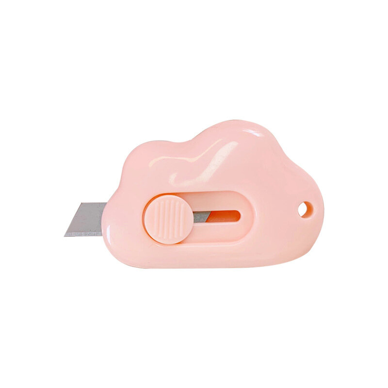 Aesth – Mini couteau nuage autocollant 3 couleurs Kawaii, coupe de Scrapbook, mignon couteau télescopique Portable Express, papeterie créative pour bricolage