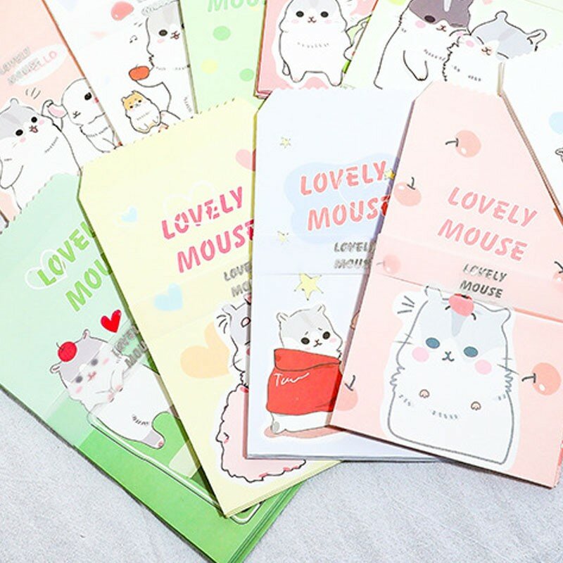 100pcs wholesale envelope Lovely mouse DIY Happy birthday invitation message thank you Paper 20*11CM