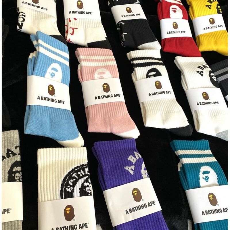 2021 New Bape Stockings Man Woman Hip Hop Pure Cotton High Quality Warm Autumn And Winter Sports Streetball Campus Lovers Gift