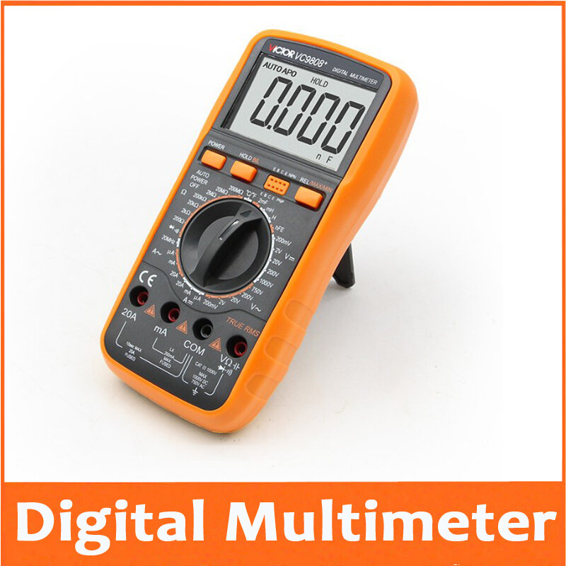 Высококачественный Цифровой мультиметр VICTOR 3 1/2 DCV ACV, Электрический измеритель, амперметр 20A вольтметр, индуктивность, частота, тестер