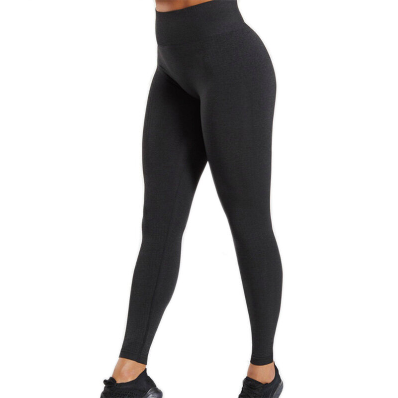 Leggings sin costuras de cintura alta para mujer, mallas deportivas de realce, pantalones de Yoga para correr y gimnasio