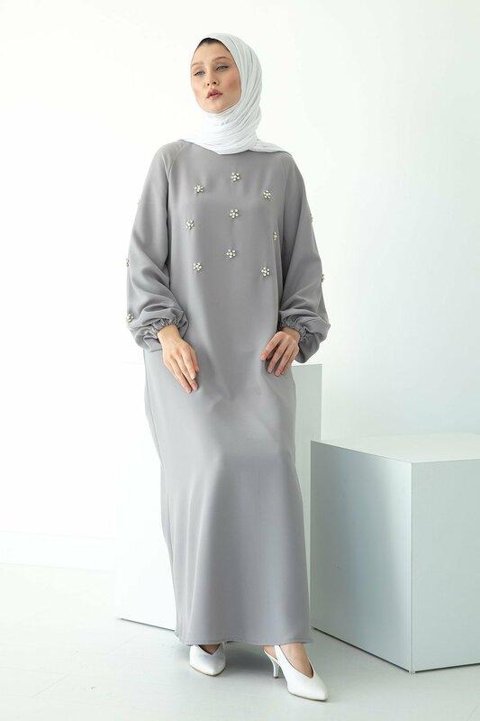 Vestido abaya musulmán de Ramadán H098 ropa árabe de Oriente Medio con manga larga 