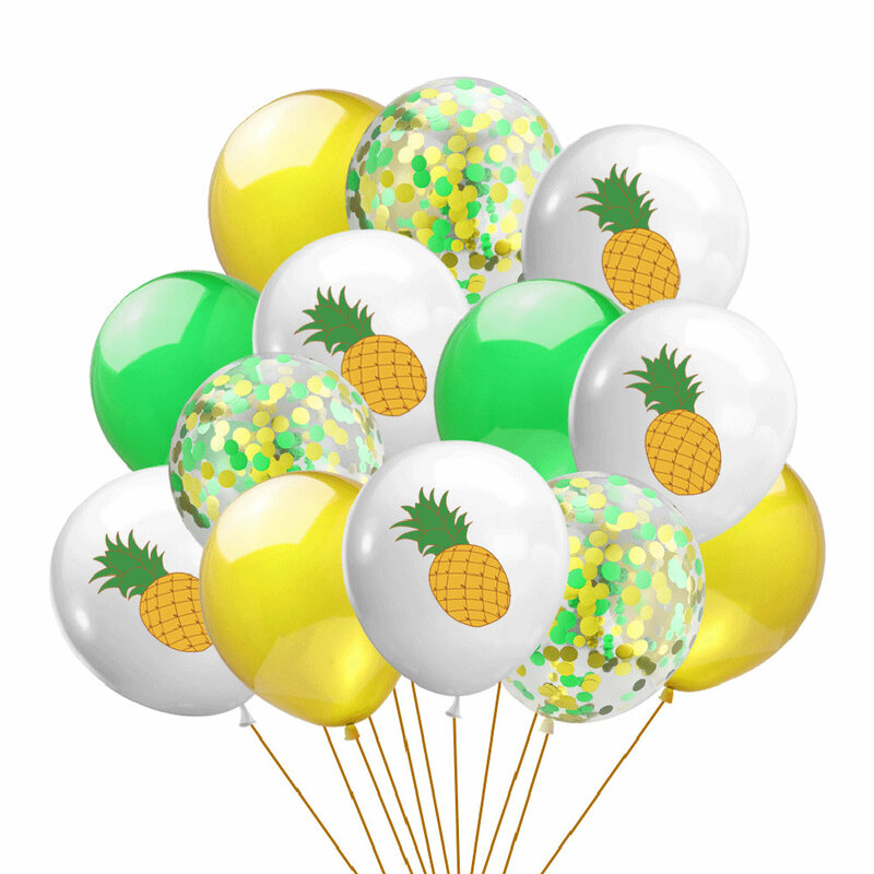 12Inch Nanas Lateks Balon Confetti Ballon Anak-anak Ulang Tahun Baby Shower Hadiah Dekorasi Pernikahan Aurélie Perlengkapan Pesta