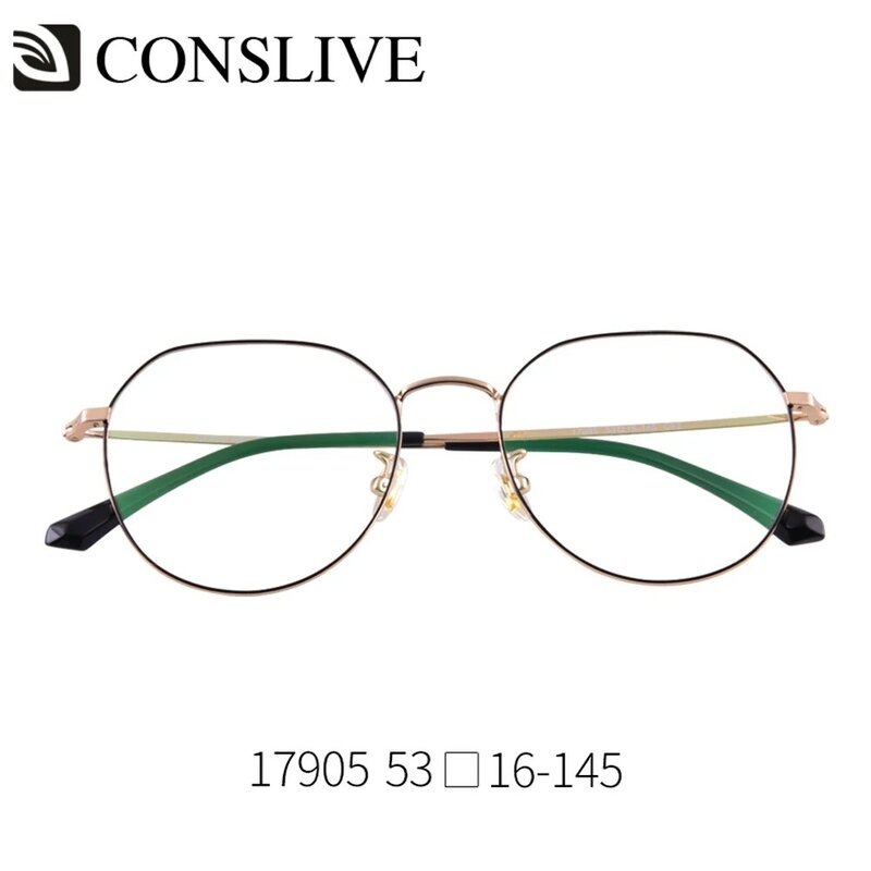 للنساء وصفة طبية نظارات قصر النظر متعدد البؤر التيتانيوم النظارات البصرية الإطار مع العدسات 17905