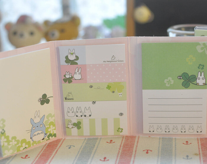 Kawaii My Neighbor Totoro Anime japonés Memo Pad notas adhesivas para hacer lista planificador pegatina Linda papelería suministros escolares