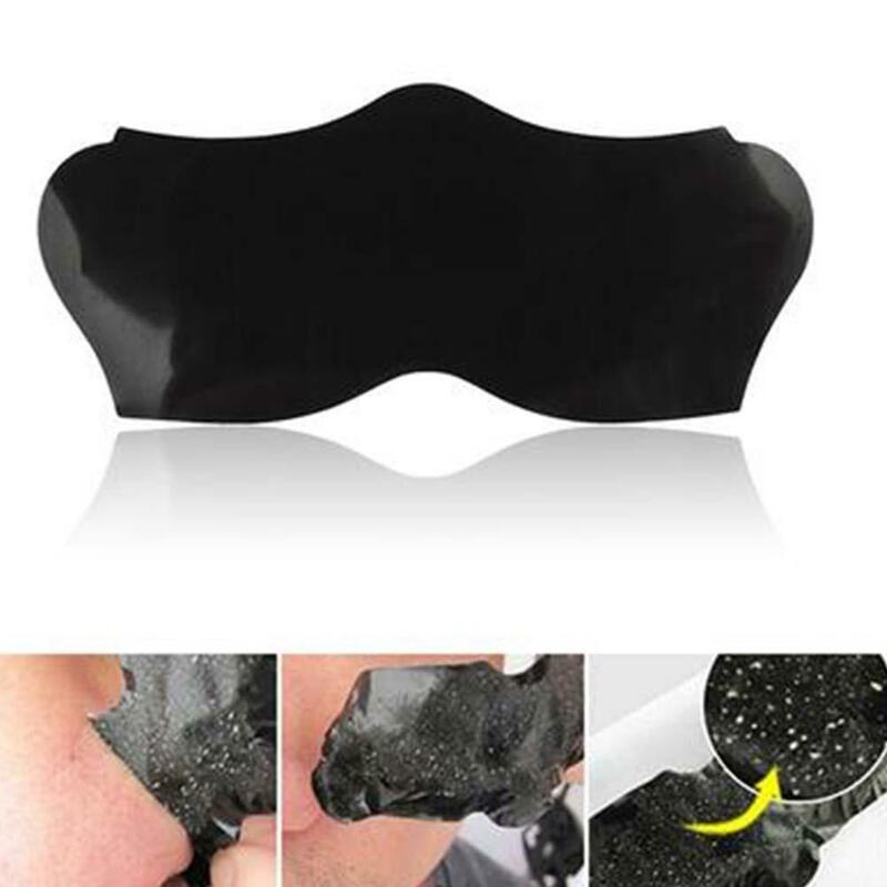 Masques anti-points noirs au charbon de bambou, 10 pièces/paquet, nettoyage en profondeur, purification, pelage noir et blanc, soins du nez