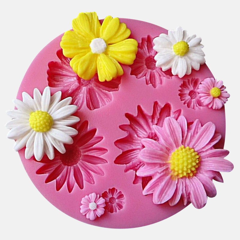 Moldes de silicona con forma de flor en 3D, herramienta para hornear Fondant, pasteles, dulces, Chocolate, repostería, molde de jabón, decoración de pasteles, novedad