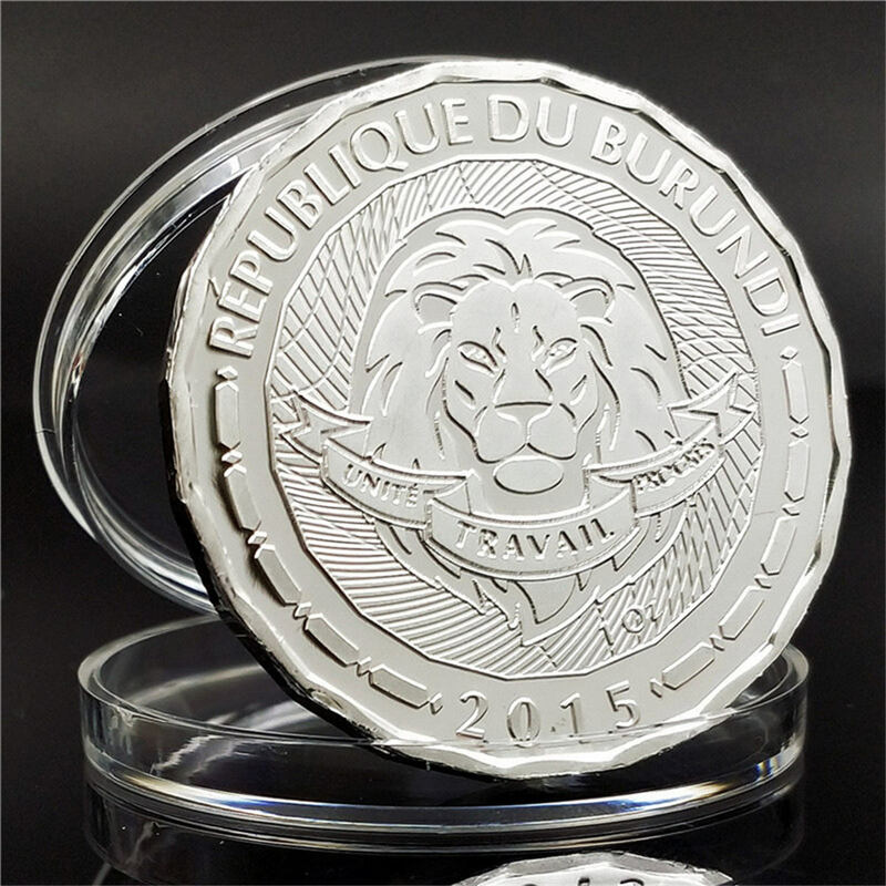 Zwierząt moneta kongo szczęście niebieski pierścień tropikalna ryba Ocean prezent pamiątkowa moneta pamiątkowy Medal srebrna moneta rzemiosło kolekcjonerskie