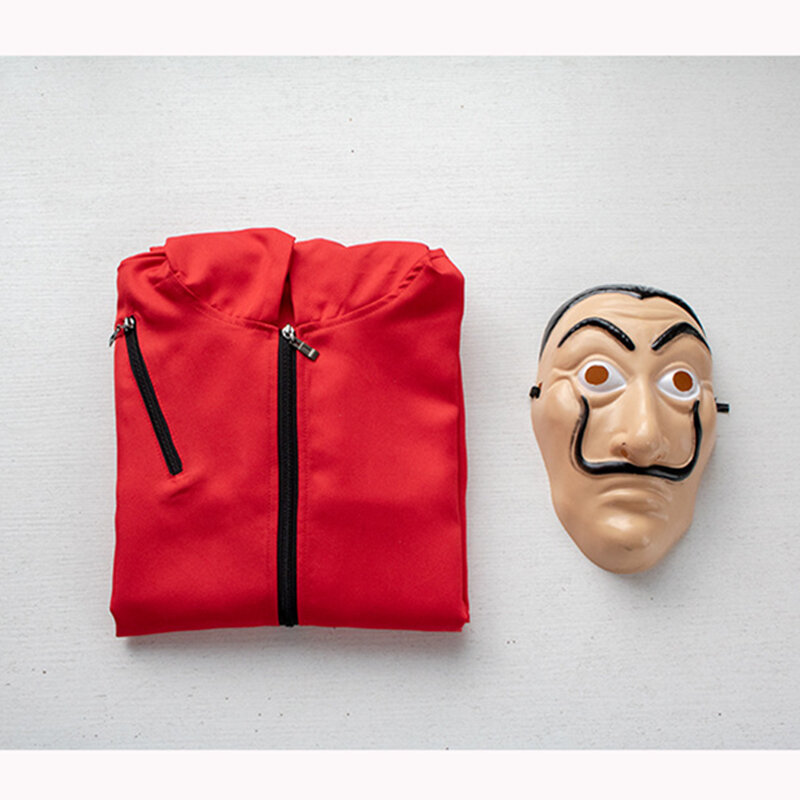 Halloween Party Salvador Dali Cosplay Movie Mask Money Heist The House of Paper La Casa De Papel Cosplay Costume Face Mask