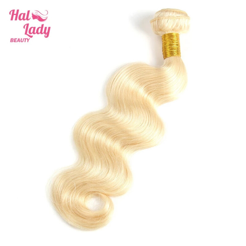 Halo Lady Beauty-mechones de cabello humano ondulado, extensiones de cabello brasileño Rubio, Remy, 613 colores, envío gratis