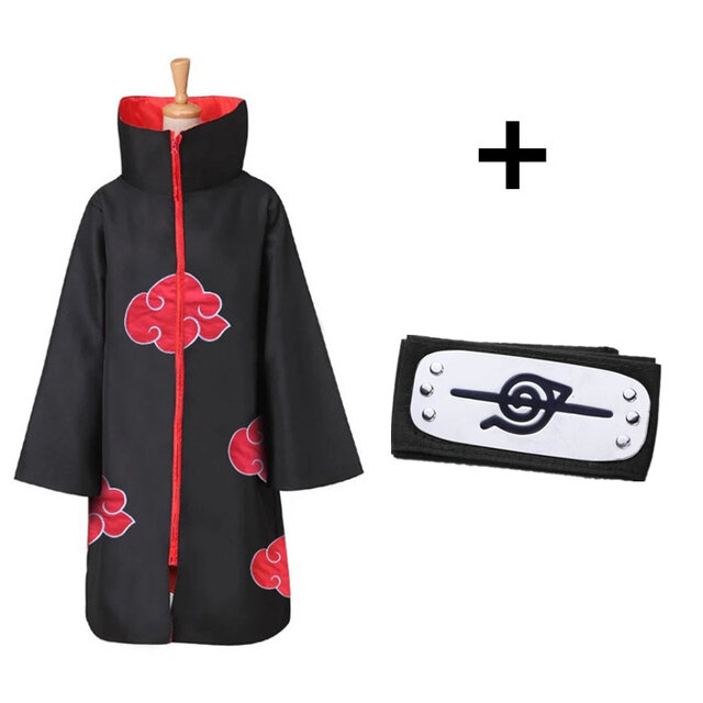 Capa akatsuki cosplay trajes anime casaco manto deidara vermelho nuvem robe