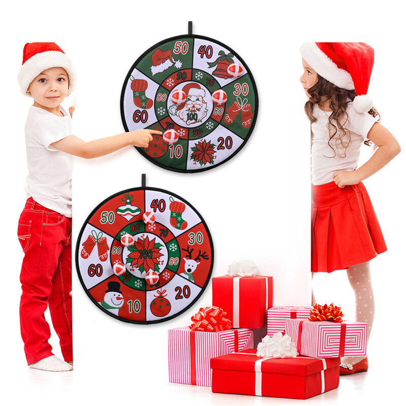 New Family Christmas Decorative Toy Ball Dart Plate regali di festa per bambini natale con 4 pezzi di freccette a sfera accessori per feste