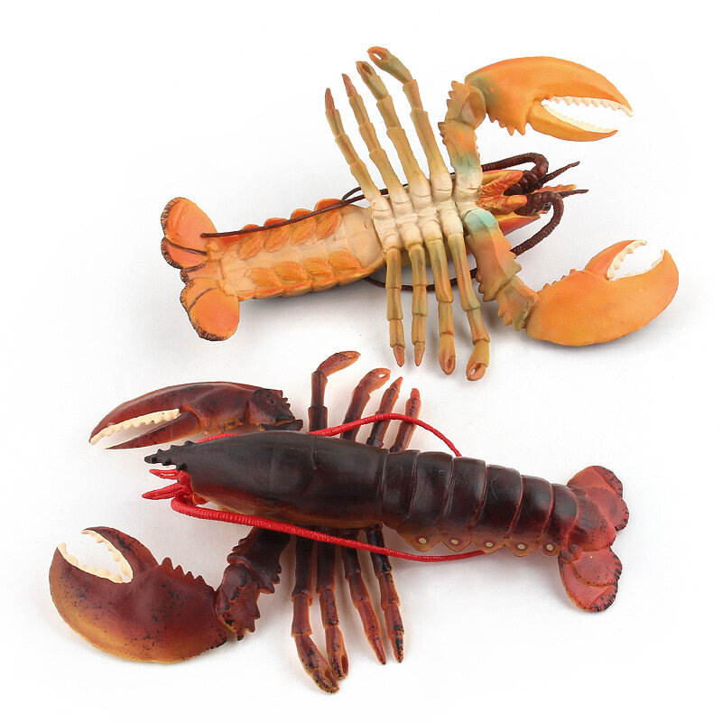 Nova simulação oceano animais abs lagosta ação modelo figuras coleção cognição brinquedos educativos para crianças presente de natal