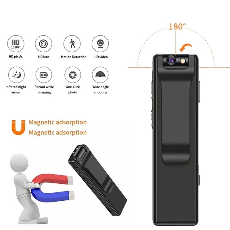 Z3 Mini กล้อง Magnetic Body Cam Motion Detection ดิจิตอล HD Micro Cam Smart Home โลหะการบันทึก Loop กล้องวิดีโอ