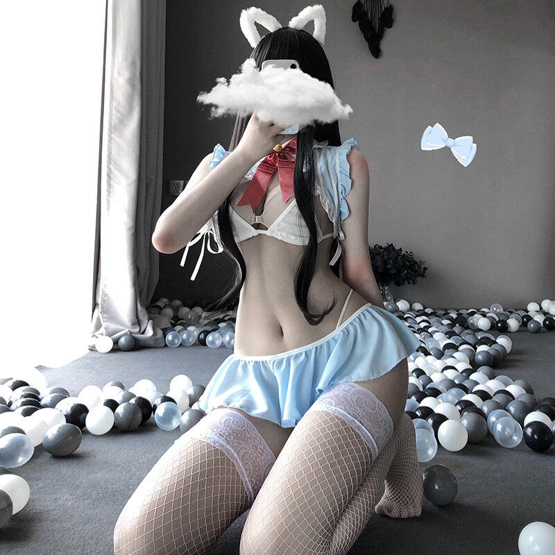 Sexy Underwear Rabbit Girl Cosplay Costumes School Girl Student Uniform Temptation Adult Sex Product Sailor Maid Lingerie