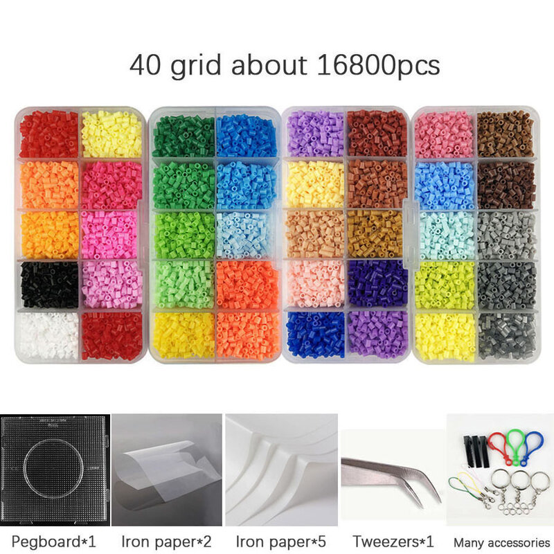 2.6mm Perler Hama Beads 20- 80 Colors kits and Tool template Education Toy DIY Iron Fuse Bead Jigsaw Puzzle 3D For Children