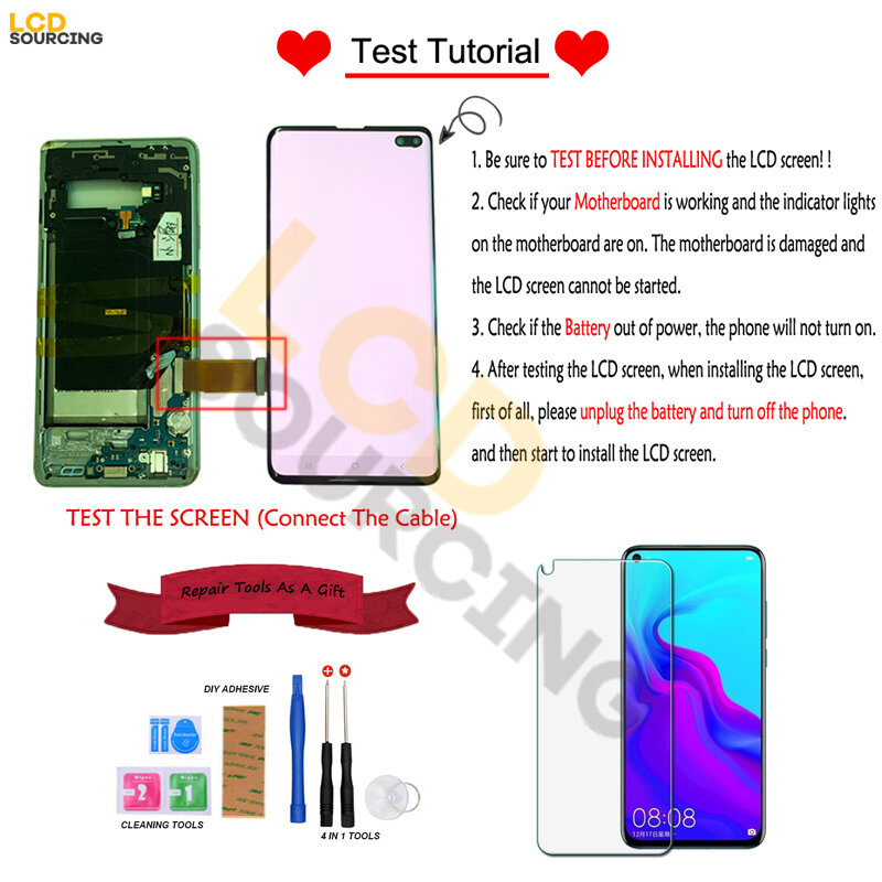 6.5 "per Huawei Honor 8X LCD Touch Screen Digitizer Assembly + Frame per Honor 8 X Display sostituire JSN-L21 L42