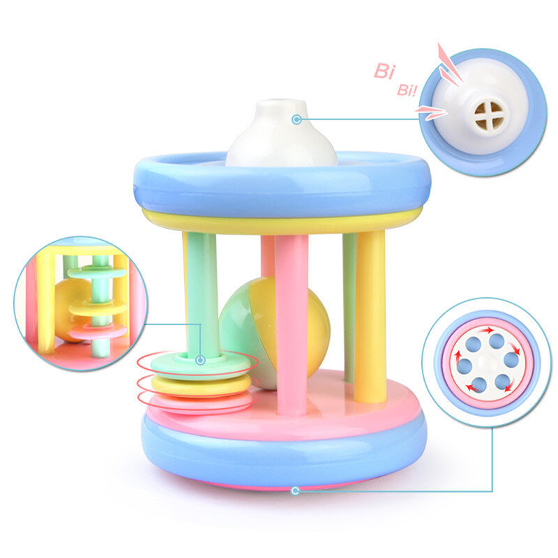 Mainan Bayi Baru Lahir Tangan Memegang Jingle Gemetar Bel Tangan Goyang Bel Cincin Bayi Mainan Kerincingan Bayi 0- 12 Bulan Mainan Teether